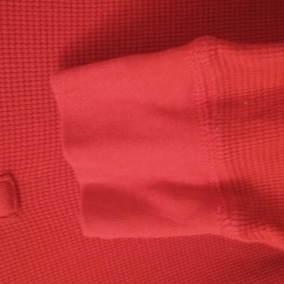 Polo Ralph Lauren Cotton Long Sleeve Logo Shirt Thermal Textured Red ♥️ - Picture 10 of 14